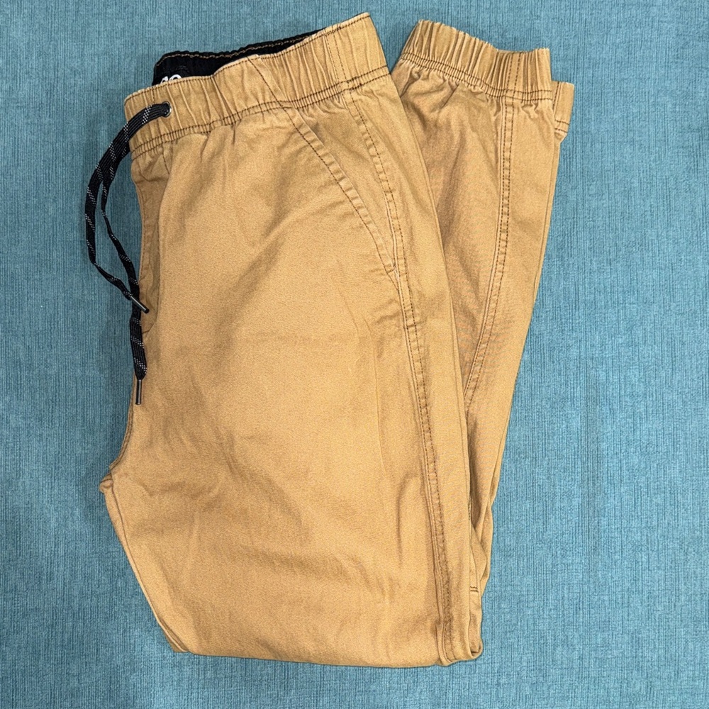Men's Tan Joggers with Drawstring Waist 32 x 34